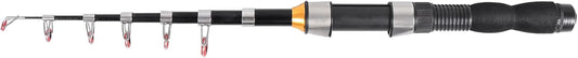 Telescopic Collapsible Extendable Fishing Rod for Saltwater and Freshwater, Lightweight and Compact Design