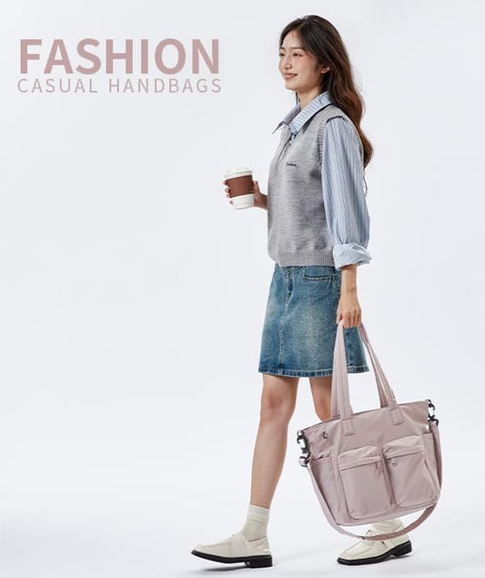 aji Tote Bag for women work, Water-Resistant Tote Bag with Multi Pockets,for Work/Travel/College/Daily