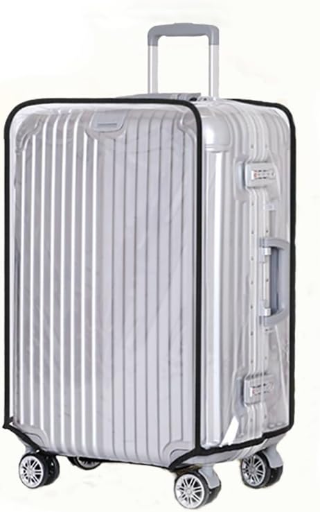 JenKin Luggage Protector Suitcase Cover PVC Waterproof Travel Suitcase Fits Most 20" to 30"(26" (16.9" L x 11.8" W x 26.8" H))