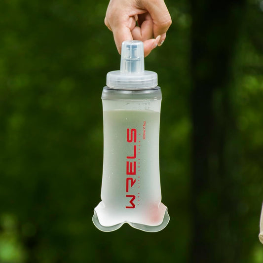 Soft Flasks Soft Running Water Flask Collapsible Soft Water Bottles Small BPA-Free for Sports Hiking Hydration Pack 500 ml/17oz,300 ml/10oz(300ml,red)