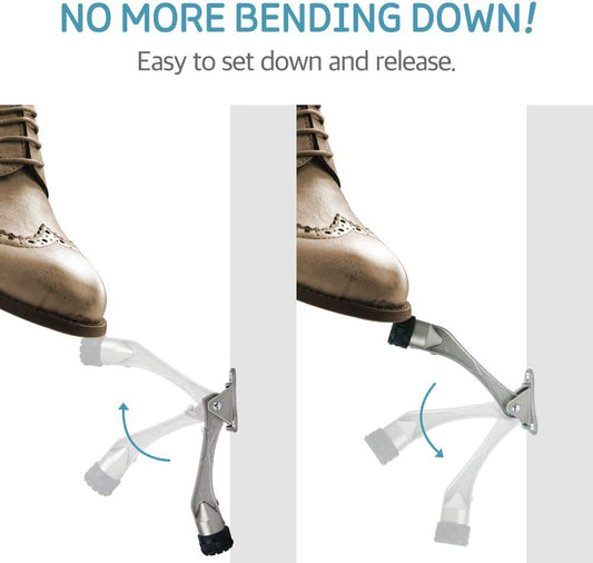 Door Stopper, Kick Down Door Stops for Heavy Doors, with Rubber Tip and Spring Lever, Adjustable, Easy to Set Down and Release, 4-Inch, for Wide Doors (4inch x 30pack, Satin Nickel)