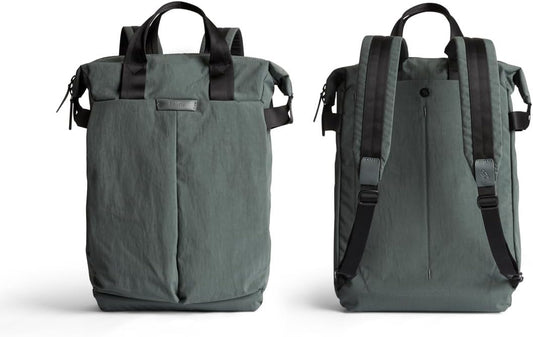 Bellroy Tokyo Totepack, water-resistant woven convertible backpack and tote bag - Everglade