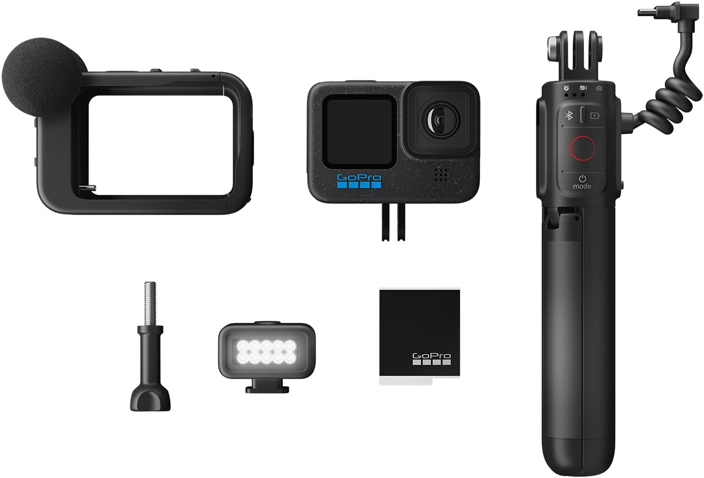 GoPro HERO12 Black Creator Edition - Includes HERO12 Black , Volta (Battery Grip, Tripod, Remote), Media Mod, Light Mod, Enduro Battery, and Carrying Case