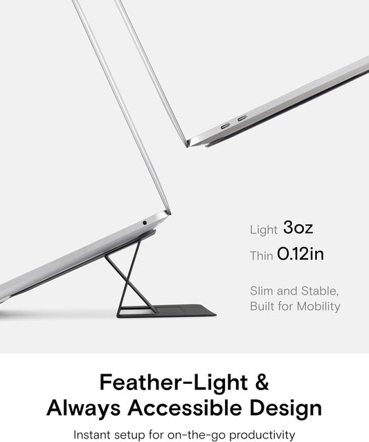MOFT Laptop Stand for Desk, Adhesive Laptop Stand with 2 Adjustable Viewing Angles, Foldable and Portable Computer Stand Compatible with MacBook Air, MacBook Pro 11"-16", Starry Grey