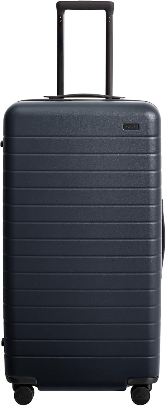 Away Large Trunk Luggage, 31 Inch Hardside Suitcase with Spinner Wheels, Lightweight & Durable, TSA Lock, Ideal for Long Trips, Navy Blue