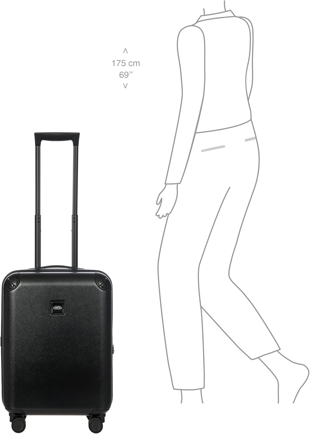 Bric's Amalfi 21" Spinner Luggage Lightweight Expandable Suitcase Carry-On Approved