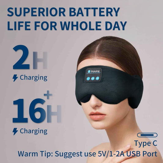 Bluetooth 5.4 Headphones Headband Eye Mask Wireless Sleep Mask,Blackout Bluetooth Eye Mask for Sleeping,Cotton Sleep Mask for Side Sleepers Adjustable Hook and Loop