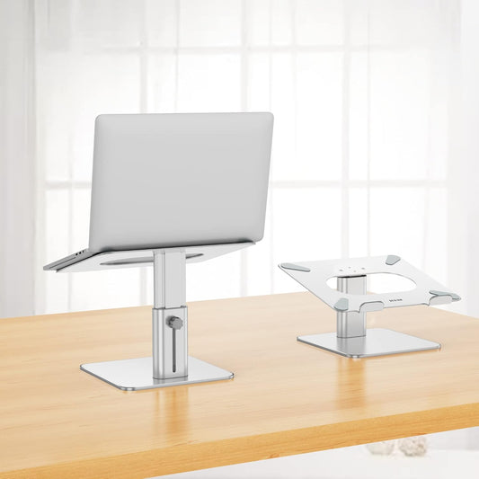 BESIGN LSX6N Laptop Stand, Ergonomic Adjustable Notebook Riser Holder, Computer Stand Compatible with Air, Pro, Dell, HP, Lenovo More 10-15.6" Laptops, Silver