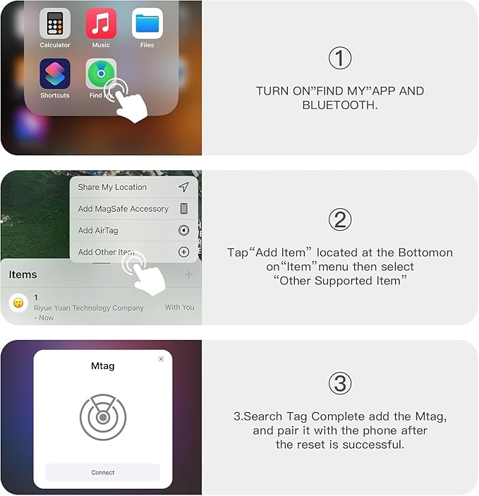 No Subscription Vehicle GPS Tracker,Portable Car GPS Tracker Work with Apple Find My(iOS Only,Mini Magnetic GPS Device Full Coverage Pinpoint Vehicle Location Elderly Children Pets (Black,1PCS)