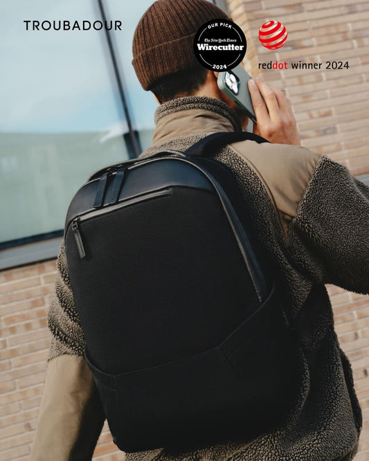 Troubadour Apex Backpack 3.0 - 25L Premium Laptop Backpack - Ergonomic & Water Resistant - Designed for Work and Travel - Black