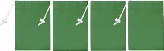 Urban Villa Laundry Bag Canvas|Dirty Clothes Travel Laundry Bag|Machine Washable|Reusable College Hostel Hamper Liner Bag for Garments Delicates Drawstring Closure 4 Pack Green Color|Size 28X36 Inches