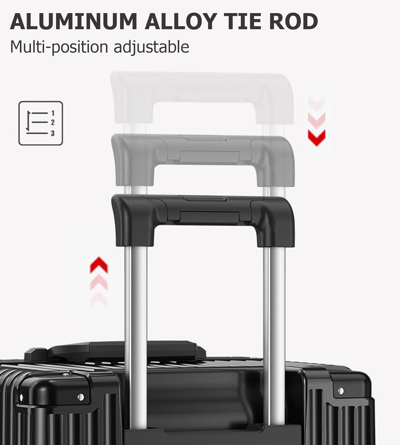 feilario 26in Super Large Captain Aluminum Frame Hardside Spinner Wheels Luggage, Zipperless Checked Suitcase with Cup Holder/Phone Holder