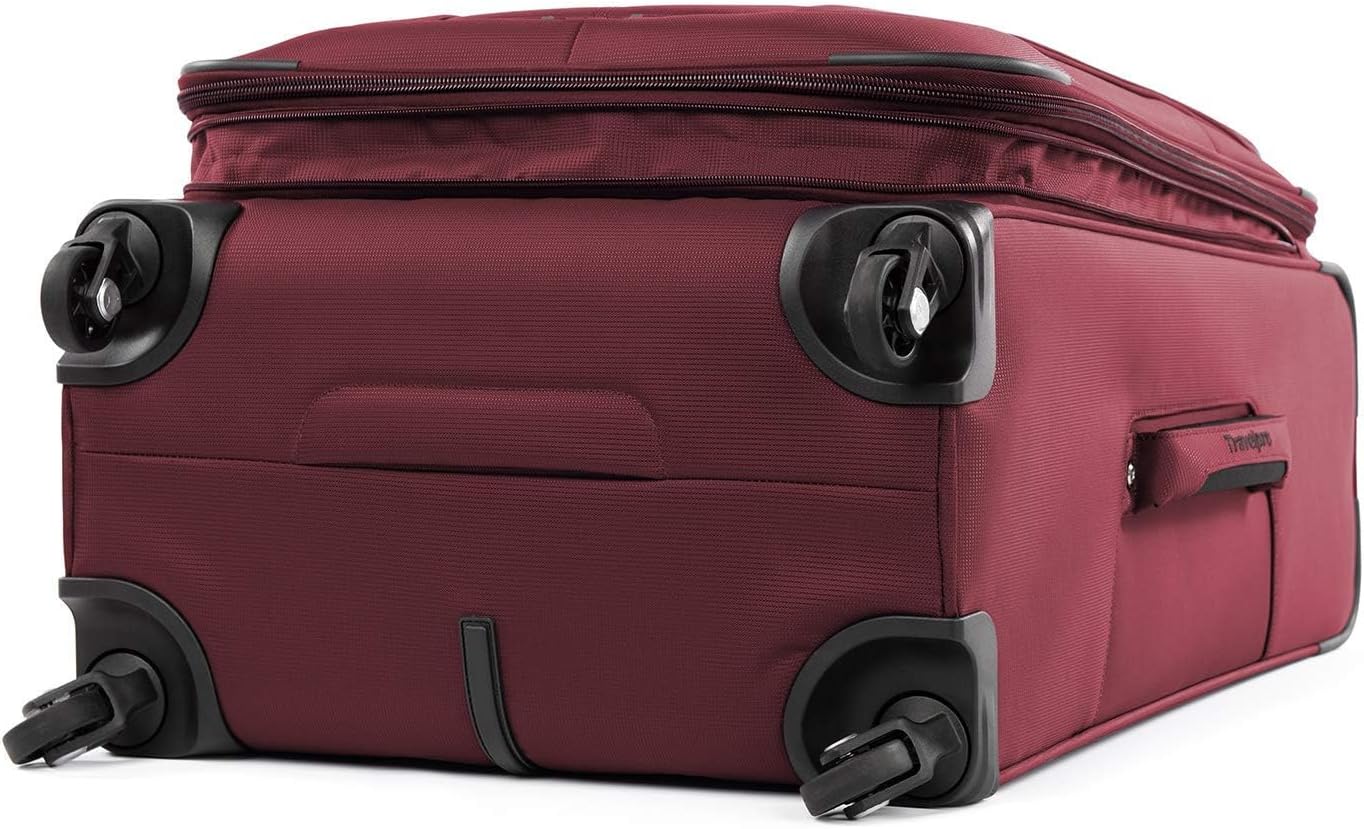 Travelpro Maxlite 5 Softside Expandable 2-Piece Luggage Set — Carry-On and Large Checked Luggage — Burgundy