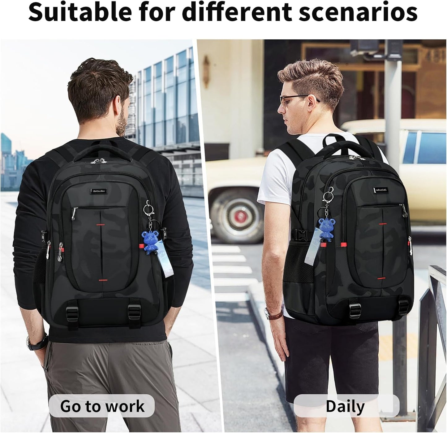 schoolbags for Middle school and high school student,high-capacity camo bookbags for Teens boys,Water Resistant Anti Theft Travel backpack with Computer compartment Fits 15.6 Inch Laptop