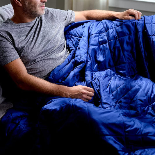 LUXOME Lightweight Blanket | 100% Rayon (Viscose) from Bamboo Fabric & Fill | Full/Queen - 86"x92" | Super Soft | Thermal-Regulating | Sapphire