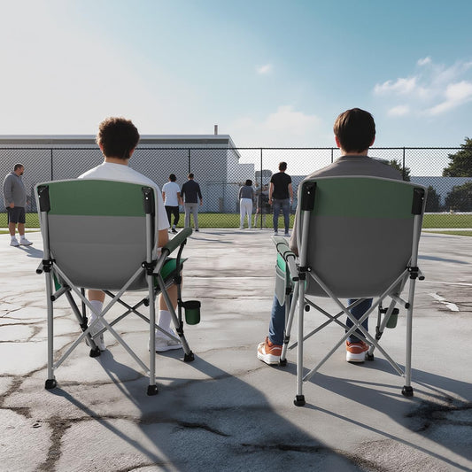 Oversized Camping Chair for Adults Heavy Duty,Heavy Duty Lawn Chair with Side Pockets,Outdoor Camping, Fishing, Beach,Hiking Foldable Camping Chair