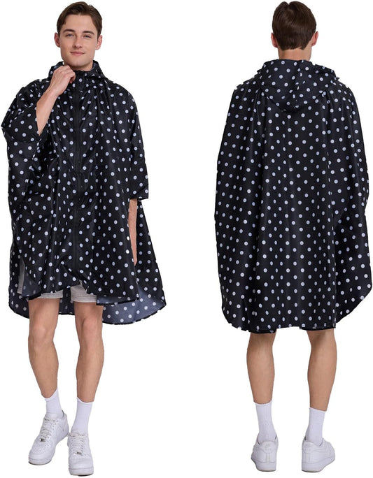 Cloak raincoat Unisex poncho Adult hooded men and women with pockets Mountaineering hiking rainstorm prevention