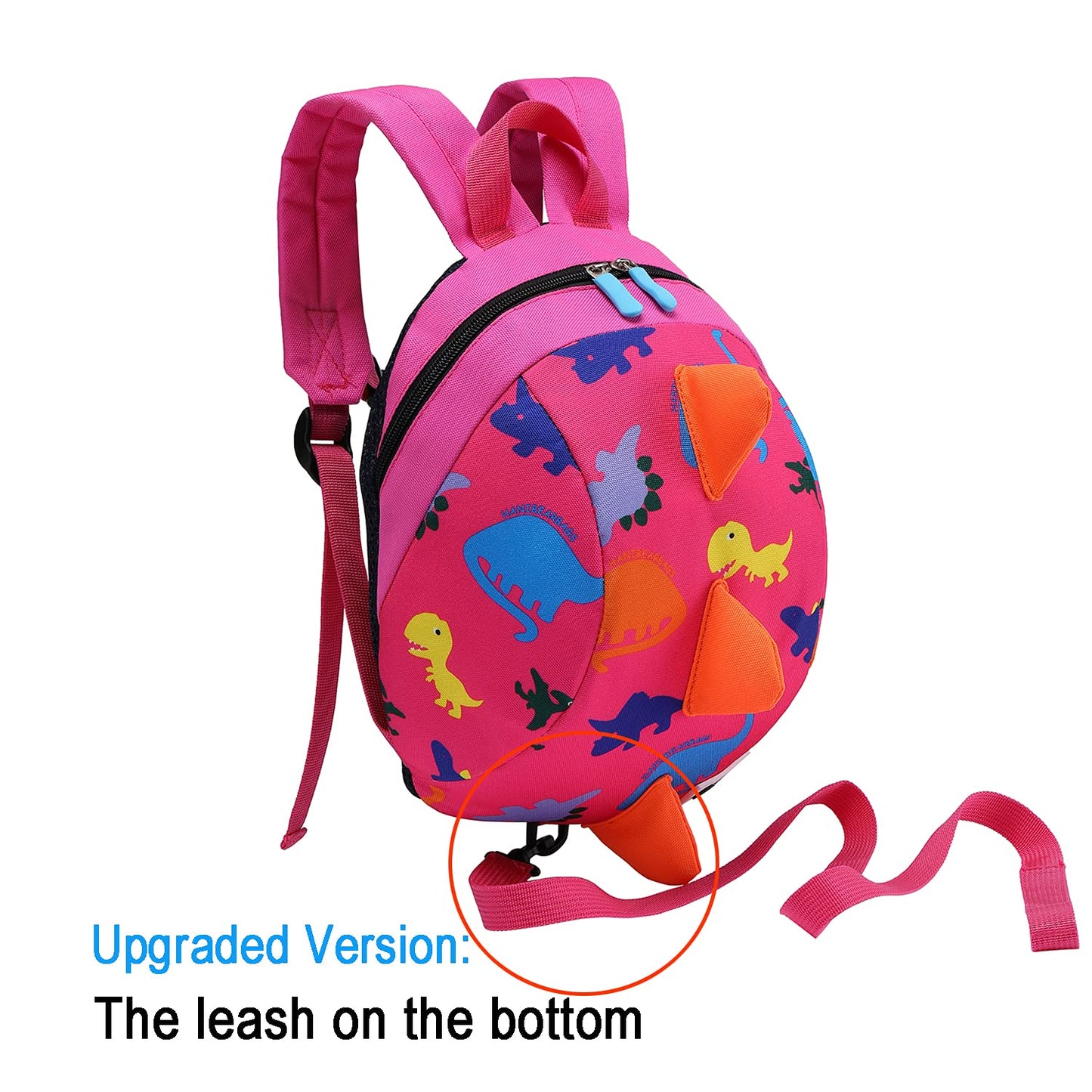 DB Toddler Mini Dinosaur Backpack with Child Leash, Anti Lost Wrist Link for Kids, Safety Harness Back Pack for Baby Boy Girl