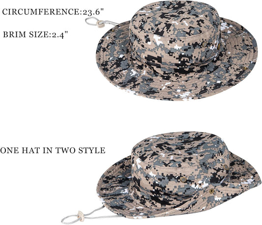 Sun Hats for Men Women Boonie Hat Foldable Fishing Hat UPF 50+ Bucket Hat for Fishing Hiking Garden Safari Beach