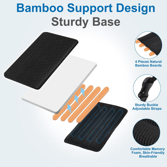 Airplane Foot Hammock ( Memory Foam) 2 in 1 Removable Support Pad, Portable Desk Footrest Hammock, Perfect Long Flight Travel Essentials, Foot Rest for Plane Travel Foot Leg Rest