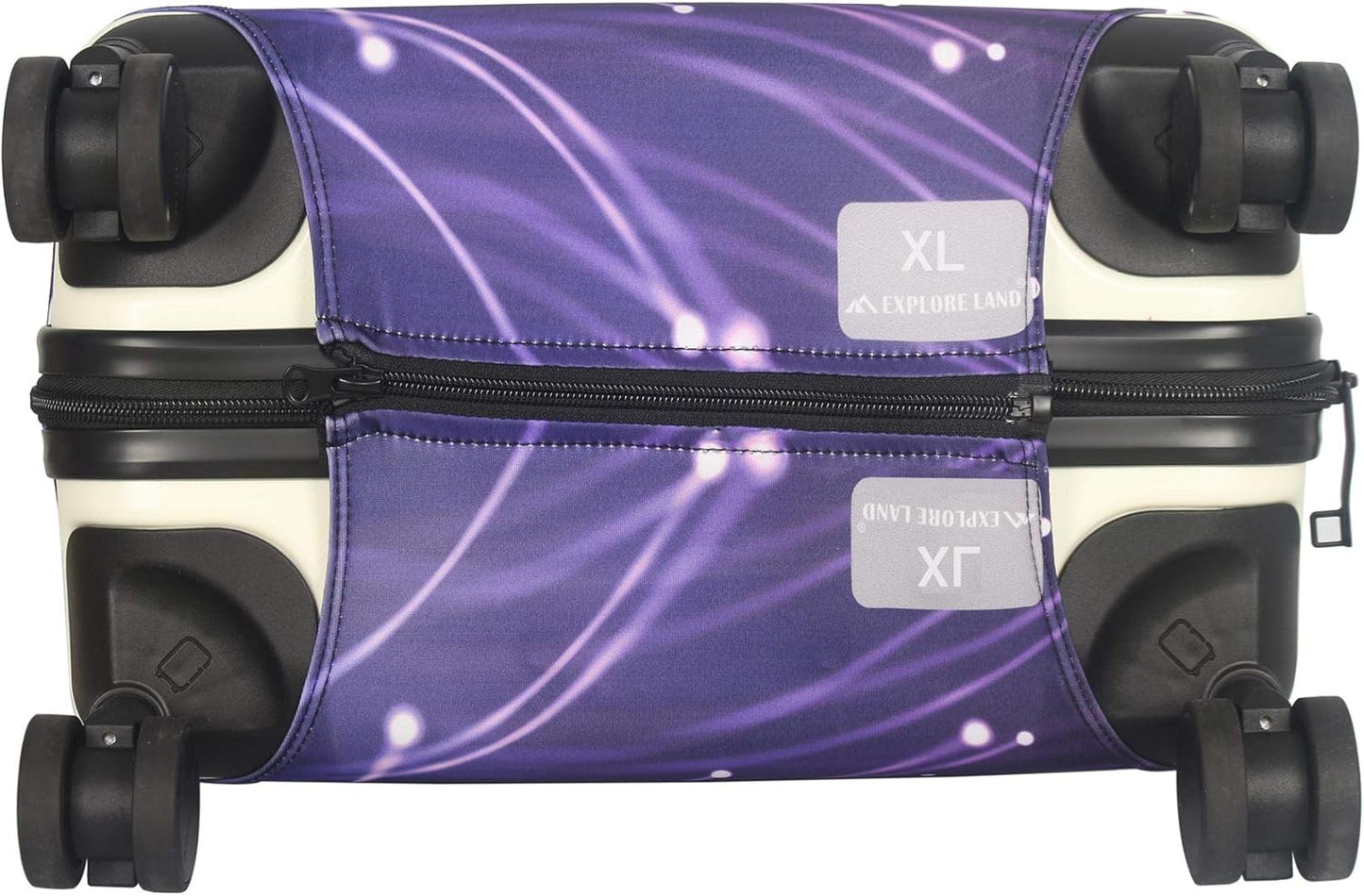 Explore Land Travel Luggage Cover Suitcase Protector Fits 31-32 Inch Case (Fireworks, XL)