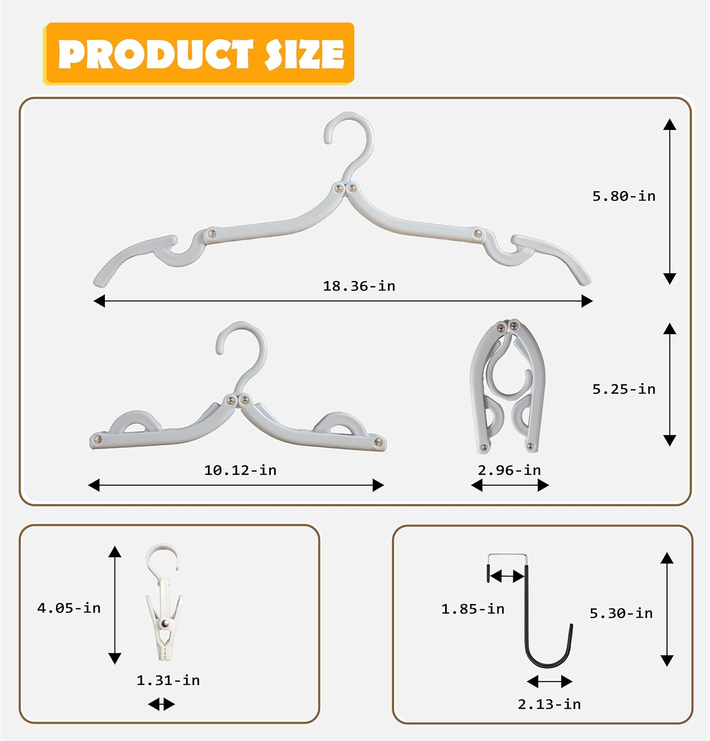 Over The Door Hooks Hanger,Foldable Portable Folding Hangers,Hanging Rack,Clips,Essentials for Cruise,Vacation,Camping,RV,Road Trip,Hotel,Business Travel, Student Apartment(White Bag)
