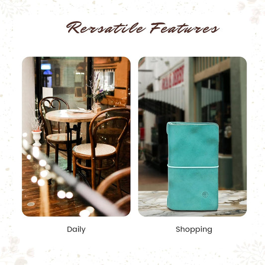 Genuine Leather Nomad Organizer Travel Wallet | Women's Wallet Clutch Passport Holder