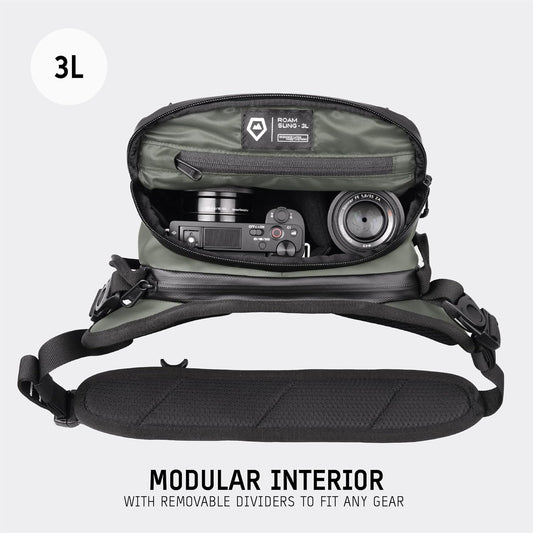 WANDRD ROGUE V1 3L Sling: Compact Camera Sling and Crossbody Bag with Fast Access, 3-Way Carry– Lightweight Everyday Bag Great for Travel, Photography, and Daily Use (Wasatch Green)
