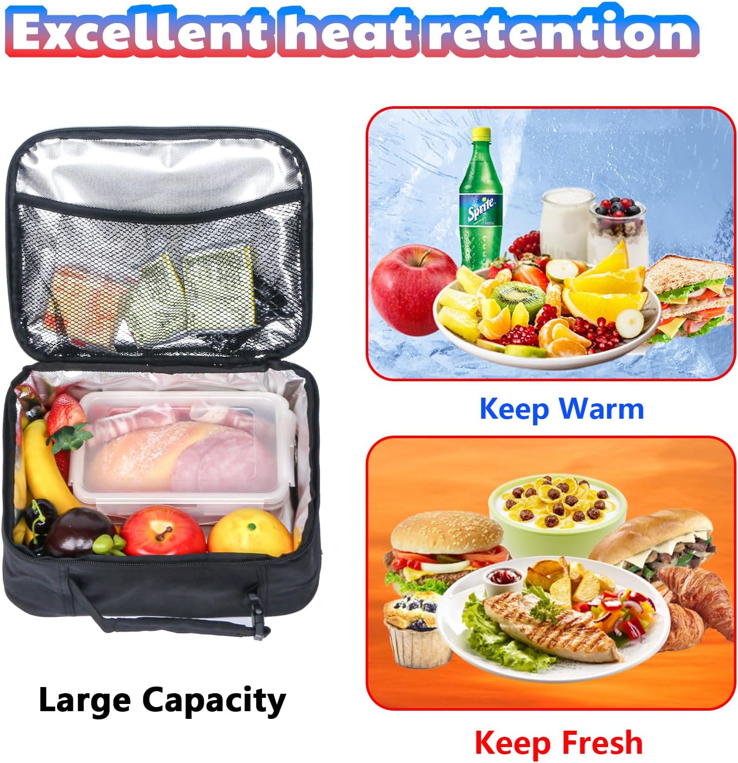 Hap Tim Insulated Lunch Bag for Boys, Reusable Lunch Box for Women & Men, Lunchbox for Girls, Portable Lunchbag(18654-YX)