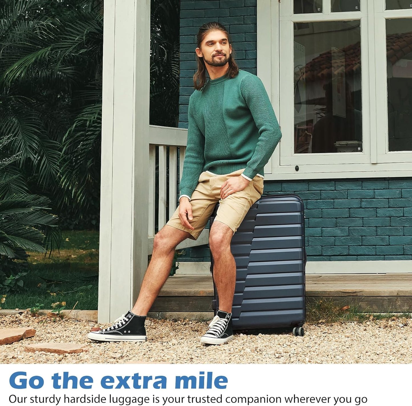 Coolife Larage Luaggage Hardside Expandable Suitcase with Spinner Wheels Checked 28-Inch(Red)