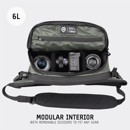 WANDRD ROGUE V1 6L Sling: Compact Camera Sling and Crossbody Bag with Fast Access, 3-Way Carry– Lightweight Everyday Bag Great for Travel, Photography, and Daily Use (Wasatch Green)