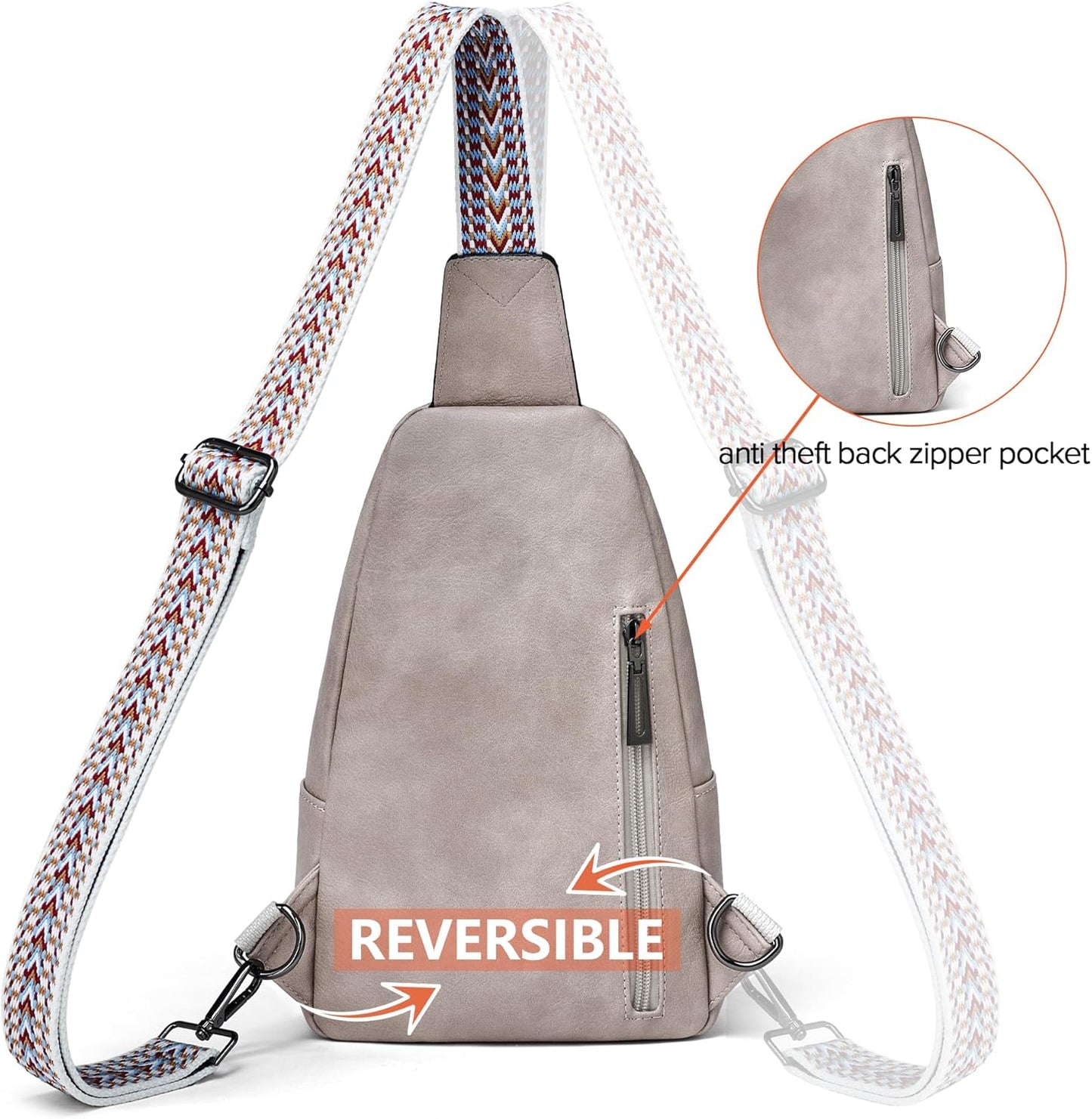 Sling Bag Crossbody Bags for Women Small Cross Body Bag Fanny Packs Chest Sling Purse for Daily Travel Leisure Sport