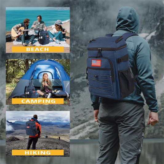 Tactical Backpack Cooler, 25L Cooler Backpack Insulated Leak-Proof, Heavy Duty Large Lunch Backpack, Waterproof Ice Chest Backpack for Men Women Adults Work Daytrip Camping Beach Hiking Accessories