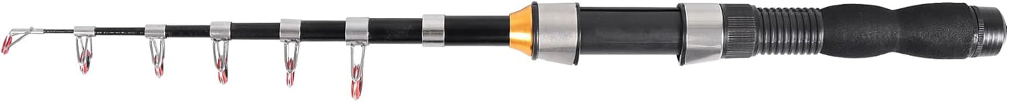 Telescopic Collapsible Extendable Fishing Rod for Saltwater and Freshwater, Lightweight and Compact Design