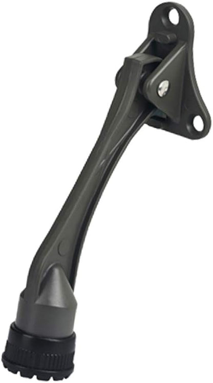 Door Stopper, Kick Down Door Stops for Heavy Doors, with Rubber Tip and Spring Lever, Adjustable, Easy to Set Down and Release, 4-Inch, for Wide Doors (4inch x 2pack, Dark Grey)