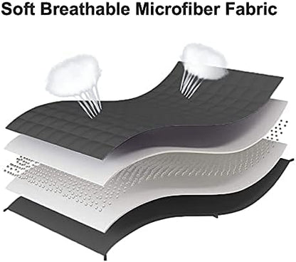 Weighted Blanket (15lbs 60"x80" Queen Size) Cooling Breathable Microfiber Material with Glass Beads Big Heavy Blanket for Adult All-Season Summer Fall Winter Soft Thick Comfort