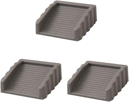Rubber Doors Stops Door Stop Wedges, Door Wedges to Keep Door Open, Pack of 3 (Grey)