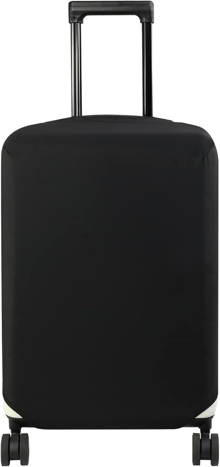 HYPER VENTURE Washable Luggage Cover - Fashion Suitcase Protector Fits 27-30 Inch Luggage (Black, L)
