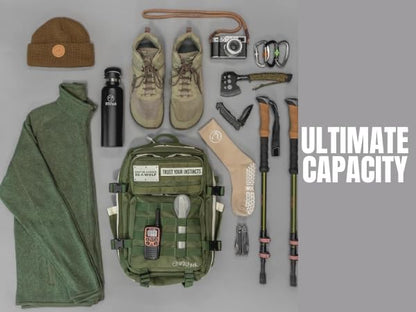 WOLFpak 35L Backpack (Khaki) Medium Gym and Travel Backpack, Military Grade, Multipurpose Utility Bag for Men and Women, Heavy-Duty & Durable