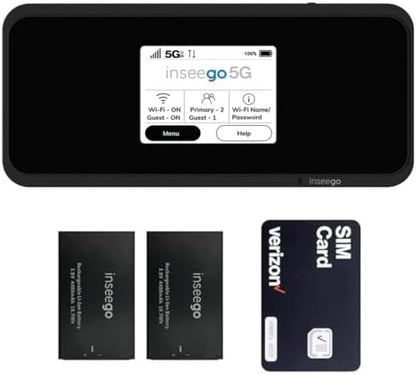 5G Mobile Portable WiFi | Verizon Wireless Jetpack Inseego MiFi M2100 | Free VPN Mobile Hotspot for Travel | Unlocked Globally | Speed Up to 2,7 Gbps | Use 8 hrs | EVDO-LINK Bundle - Verizon Sim Card
