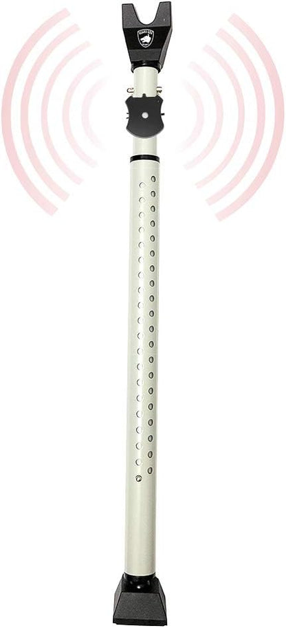 Guard Dog Security Adjustable Sliding Door Security Bar, Door Jammer 2-in-1 Adjustable Door Knob and Sliding Patio Door Stoppers Security with Alarm, 40 Different Adjustments