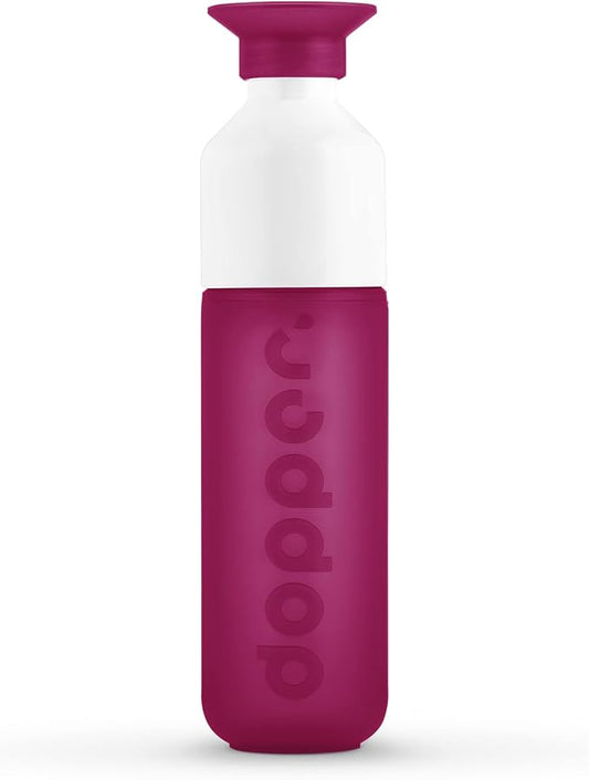 Preserve Dopper Water Bottle, 15.25 Ounce, Funky Fuchsia