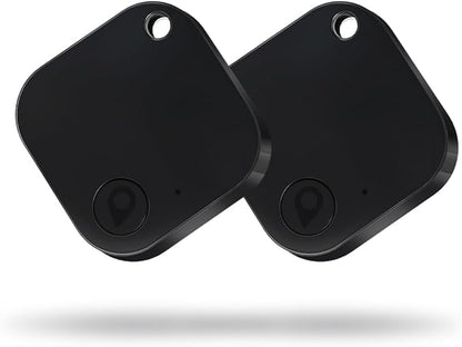 Bluetooth Tracker Tag 2 Pack, Work with Apple Find My (iOS Only, Not for Android), Item Finder for Keys, Backpack, Suitcase, Wallet, Luggage, Black