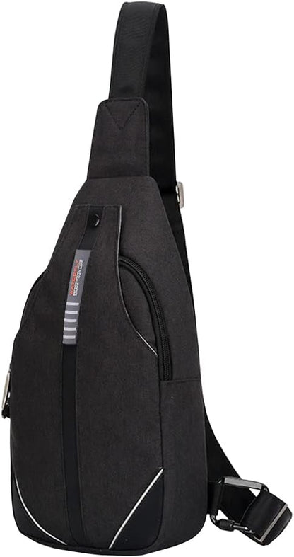WATERFLY Small Crossbody Sling Backpack Anti Theft Backpack for Traveling Chest Shoulder Bag
