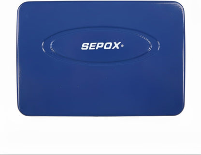 SEPOX Portable Security Case Lock Box Steel, Personal Travel Safe Storage Cabinet for Small Item, with 3 Ft Cable and Ressetable Combination Lock for Dorm, Car, Sports, Office, Blue