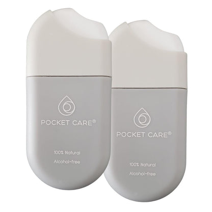 POCKET CARE | 2 Pack Unscented Hand Moisturizing cleanser Spray .50 Fl OZ each bottle - natural moisturizing | Organic | Travel Size - Travel Accessories