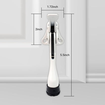 One Touch Kickdown Door Stopper, Door Holder, Heavy Duty Door Stops, Bottom of Door, Height-Adjustable Rubber Tips by HASHI (White 4 inch x 1pack)