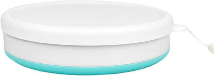 CARTINTS Collapsible Bowls With Lids Silicone Food Storage Containers Collapsible Camping Bowls Silicone Lunch Containers, Ideal for Travel and Camping, 32oz/950ml(Blue)