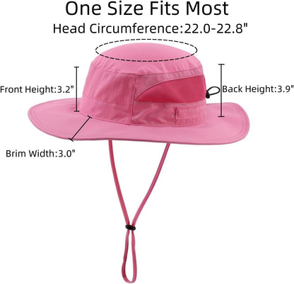 Connectyle Women's UPF 50+ Sun Hat UV Protection Wide Brim Bucket Hat Summer Beach Hats Fishing Hiking Outdoor Safari Hats