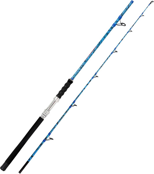 Fiblink 2-Piece Boat Conventional Fishing Rod Portable Spinning/Casting Rod Carbon Fishing Pole